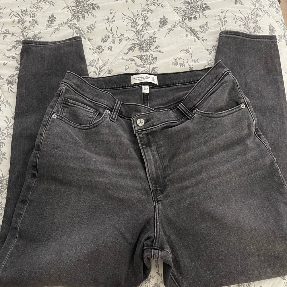 Abercrombie size 14 curve love black jeans